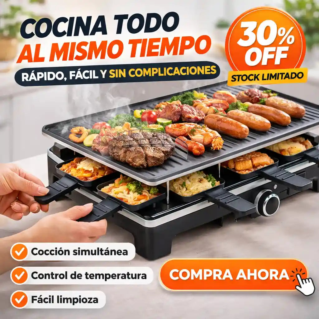 Parrilla Electrica Portatil 2 En 1