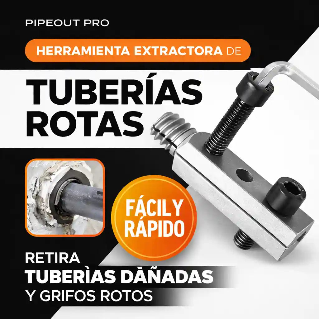 herramienta extractora de tuberias rotas