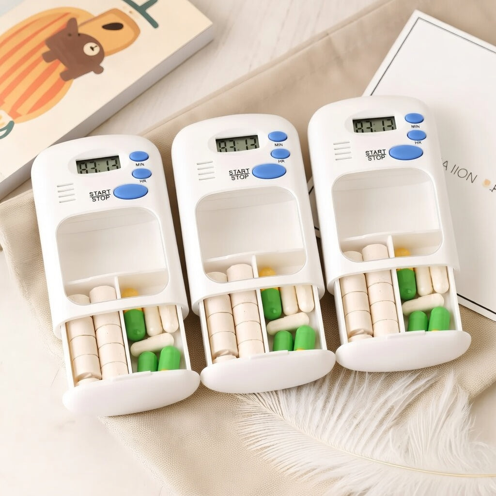 Pastillero Con Alarma Recordatorio