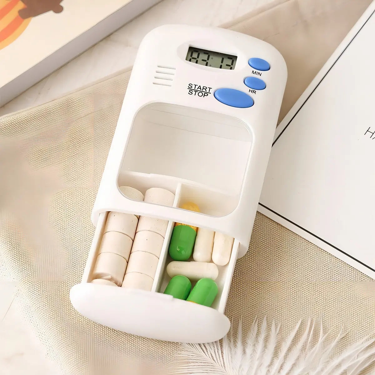 Pastillero Con Alarma Recordatorio