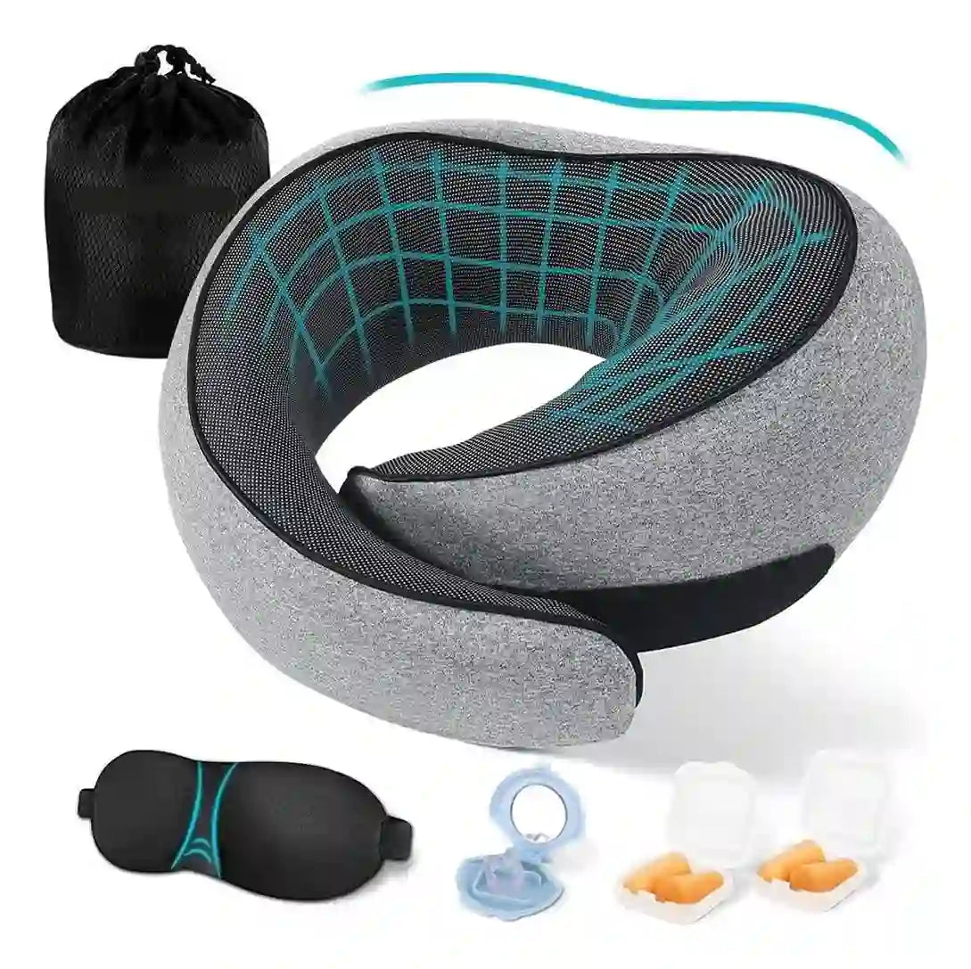 Combo Viajero Almohada De Viaje 3 En 1