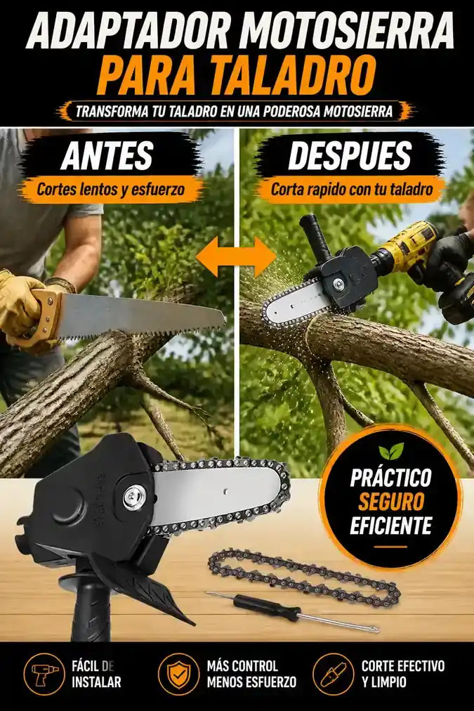 adaptador motosierra 04 antes despues api