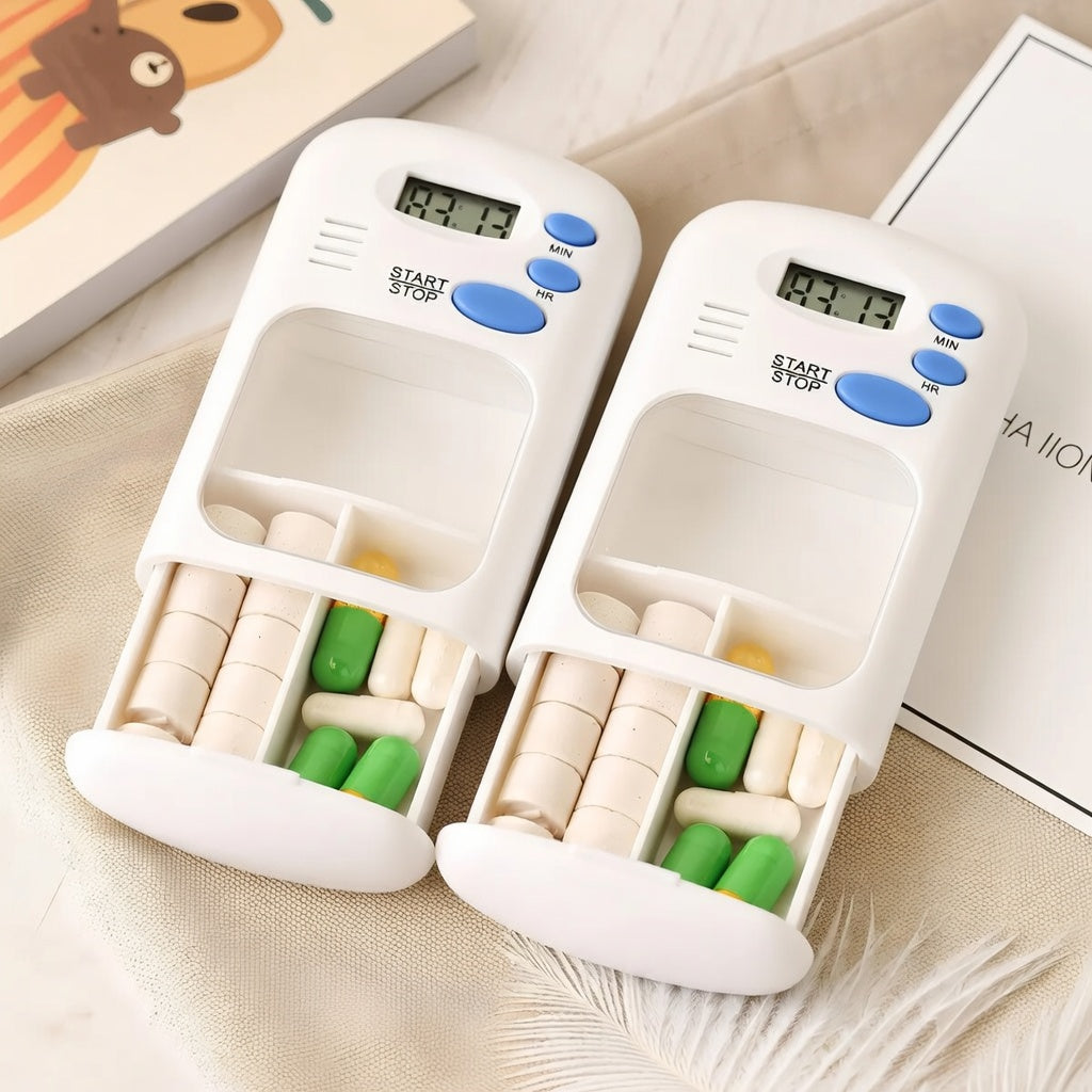 Pastillero Con Alarma Recordatorio