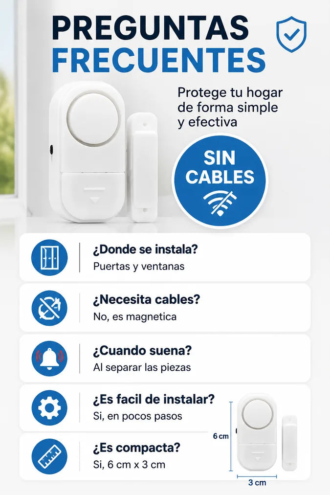 Preguntas frecuentes alarma puertas y ventanas