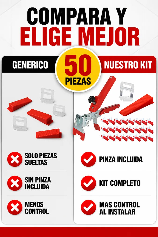 Kit nivelacion de baldosa comparacion